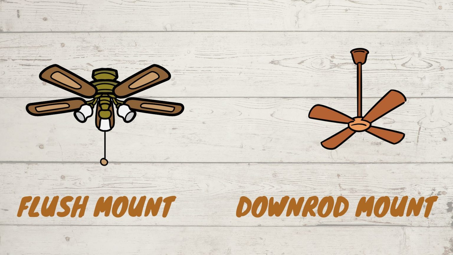 Flush Mount vs Downrod Ceiling Fan