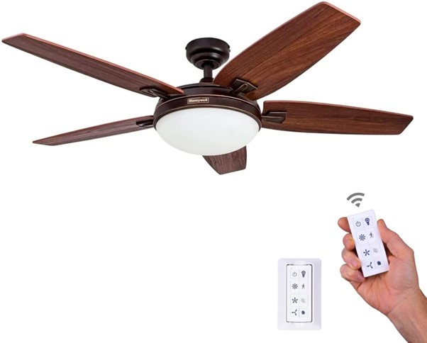 Honeywell Carmel Contemporary Ceiling Fan with Integrated Light Kit
