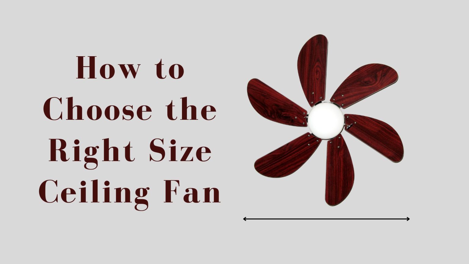 How to Choose the Right Size Ceiling Fan