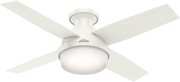 Hunter Fan Dempsey Low Profile Ceiling Fan with Brightest LED Light