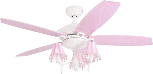 Prominence Home Elsa Pink Chandelier Ceiling Fan